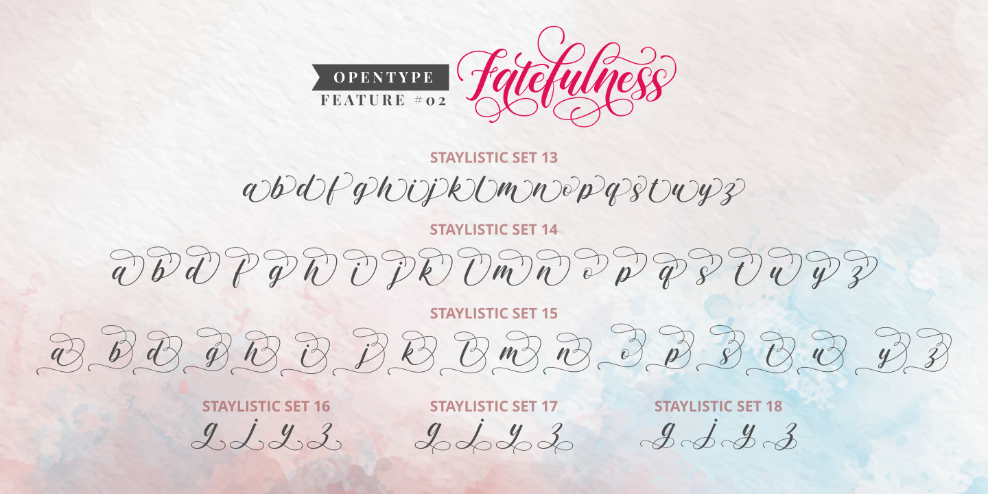 Beispiel einer Fatefulness Regular-Schriftart